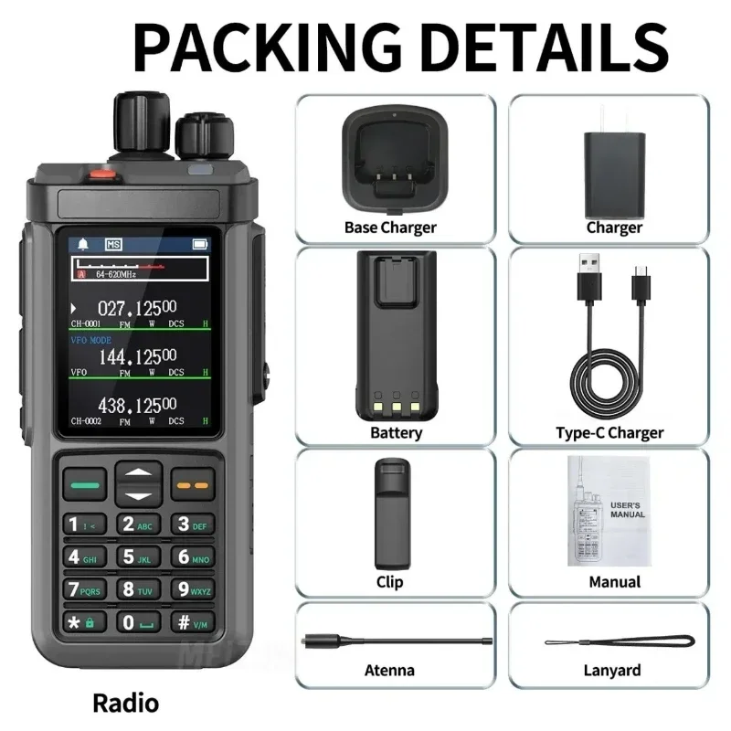 วิทยุสื่อสารแบบพกพาสำหรับ Iradio UV-98 Plus 10W ครอสแบนด์ รีพีทเตอร์ USB CW CB LW LSB SSB SW MW HF 1024 ช่อง 3 แบนด์ โมโนลิช แฮม ร��adio