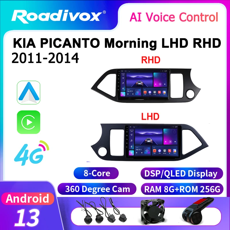 

Автомагнитола roadivox на Android для KIA PICANTO Morning 2011, 2014, стерео, GPS-навигация, видео, мультимедийный плеер, магнитофон no 2din