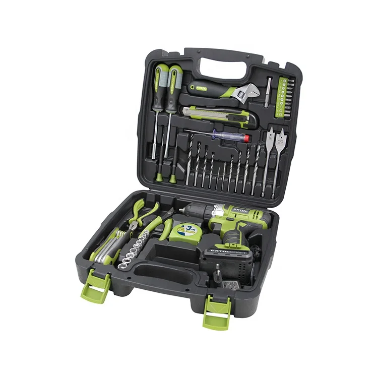 

422800 EXTOL 46PCS Professional 12V Cordless Battery Electric Drill Set