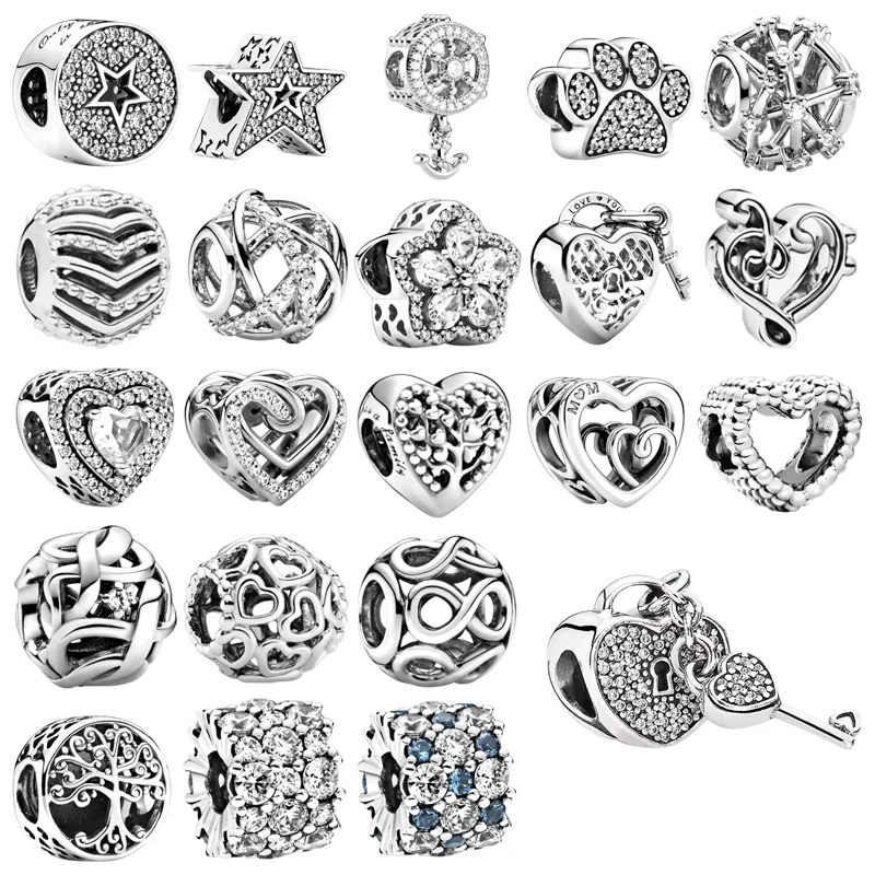 

Hot Sale Silvery Multiple series Charm Bead Pendant Fit Original European Sterling Silver Jewelry & DIY Making Unique Fine Gift