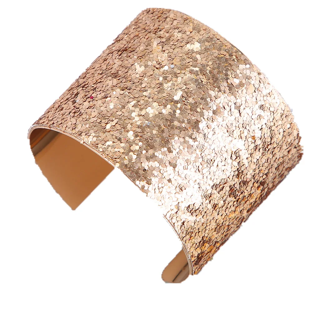 Europe and the United States popular sequined bracelet exaggerated opening bracelet AliExpress cross-border jewelry bracelet
