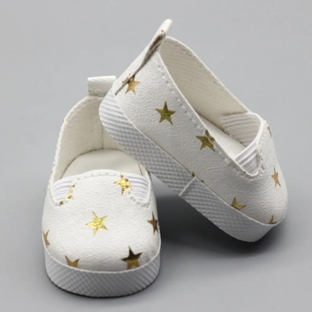 1pairs Star Doll Shoes Cartoon Cute Imitation Canvas Shoes Handmade Doll Cosplay Accessories for Labubu for BJD for OB11