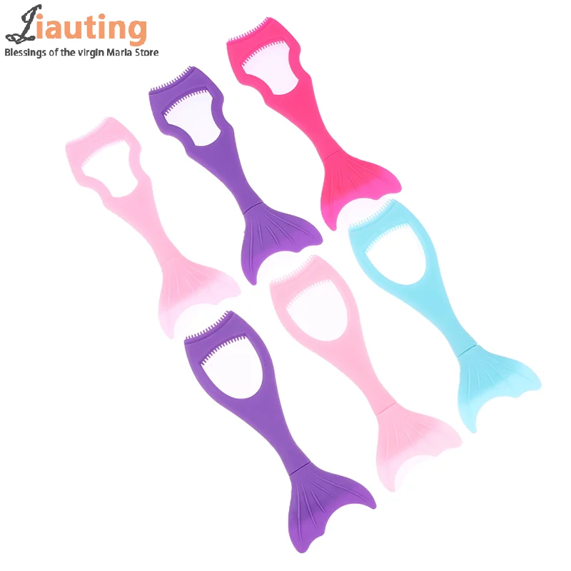 シリコーンマスカラシールドマーメイドエクステンションアプリケーターガード取り外し可能なアイシャドウまつげツール女性女の子初心者のための