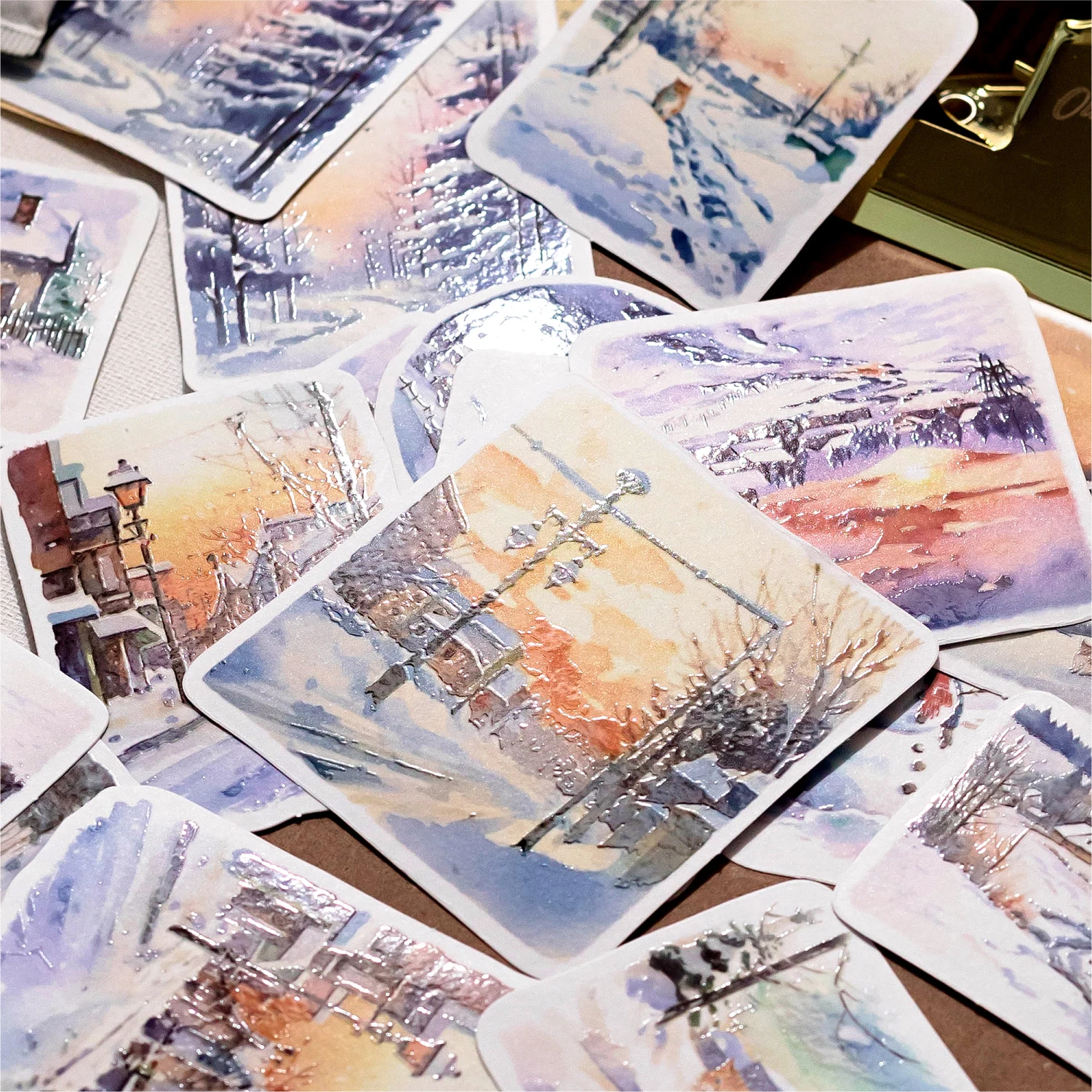 Jianqi 30 Blatt Reise Landschaft Themen DIY dekorative Aufkleber Pack dekorative Aufkleber für Scrap book Label Tagebuch Album Planer