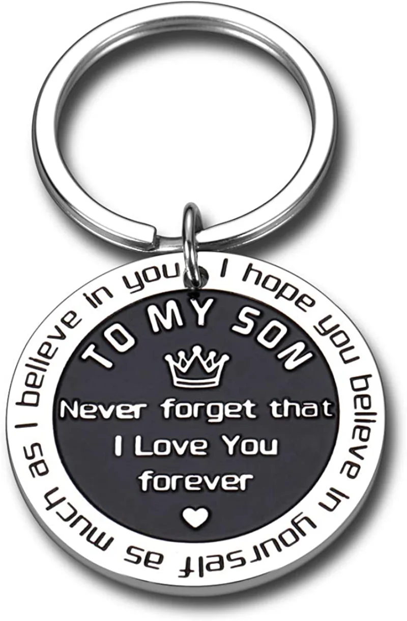 Zu Meinem Sohn Inspirational Geschenke ICH Liebe Sie Keychain Von Schritt Mutter Mama Papa 16th 18th 21st Geburtstag Graduierung Weihnachten geschenke