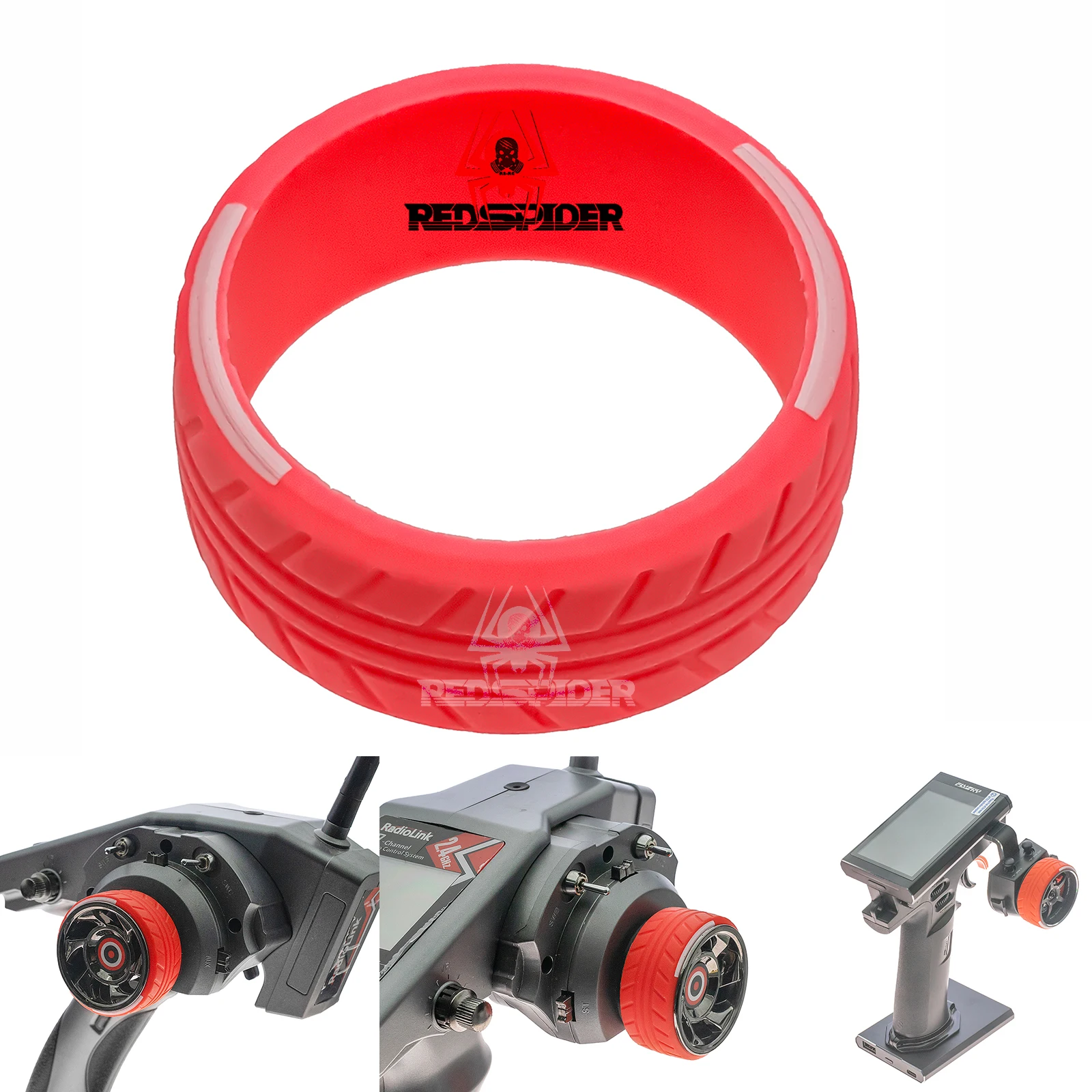 Capa de volante de silicone atualizada para transmissor RC, aperto antiderrapante melhora o controle, ajuste universal para Futaba NB4 7PX,