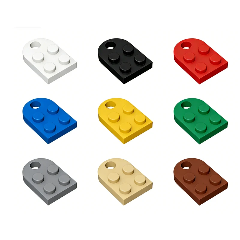 55pcs MOC compatible 3176 building block parts, 2X2 single-sided round-edged perforated plate, DIY children's toy