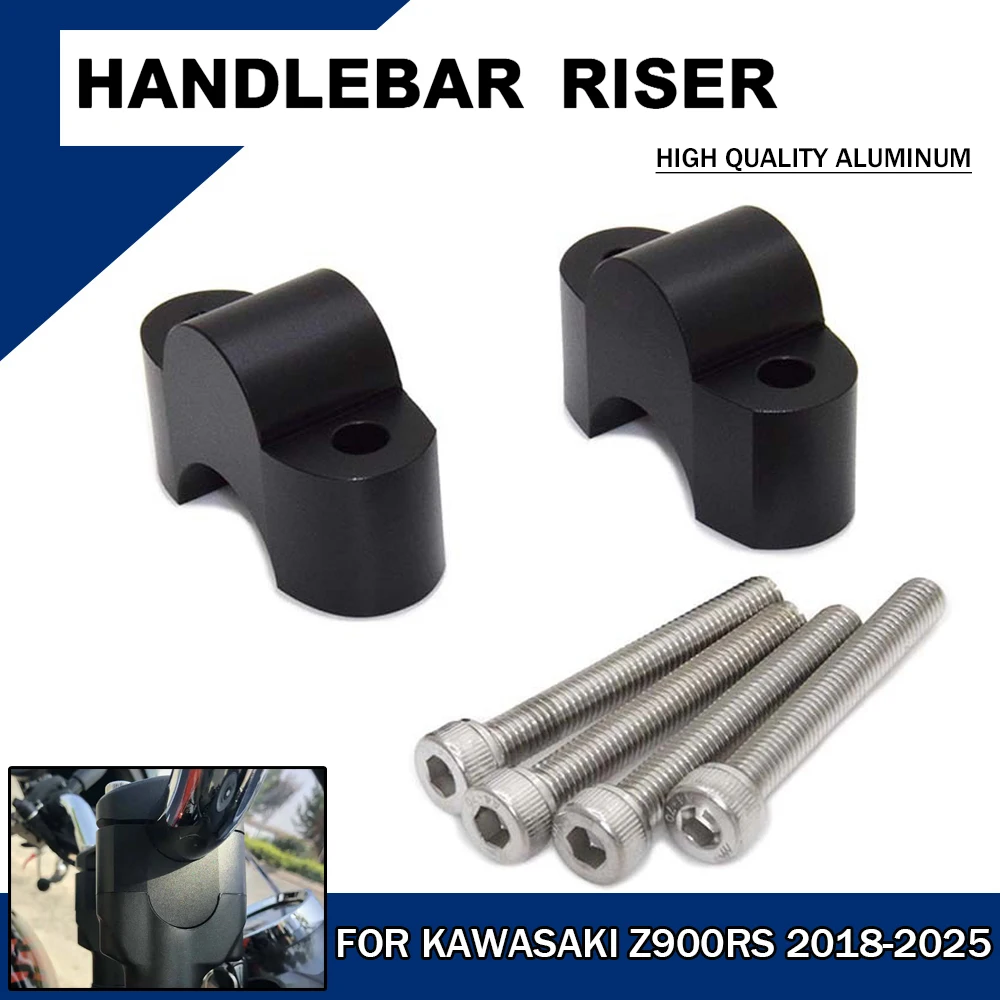 

Motorcycle Handlebar Riser Mount Clamp Rised For Z900 RS Cafe 2018-2021 2022 2023 2024 Extend Riser Adapter Kit For Z 900RS 2025