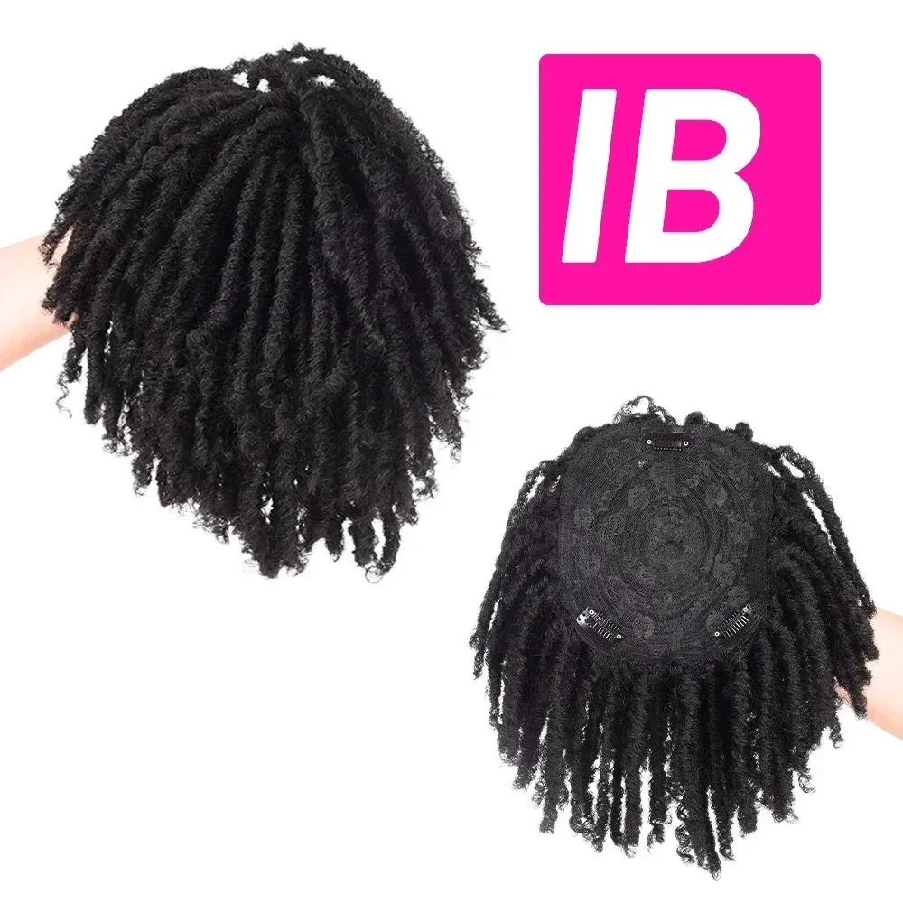 Synthetic Bun Topper Handmade Dread locs Hair Wig Ponytail 27-613 Ombre Dread locks Soft Short Wig Dreads for Men Women