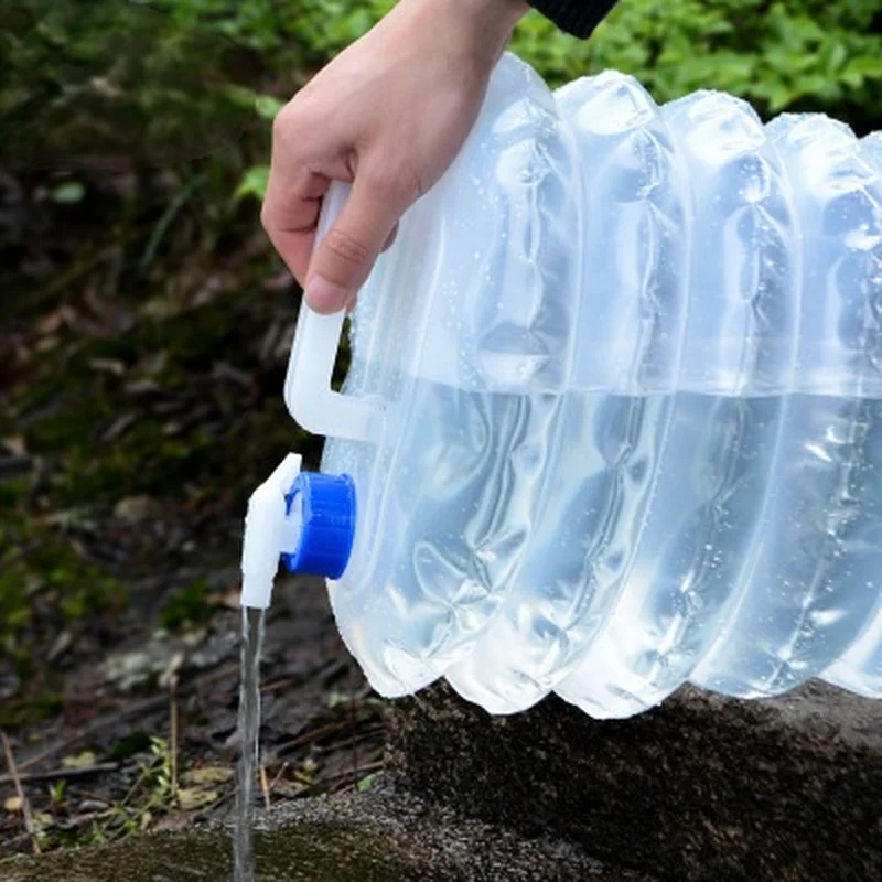 5L-15L Outdoor Faltbare Wasser Tasche Camping Faltbare Wasser Behälter Trinken Multifunktions Teleskop Lagerung Wasser Flasche