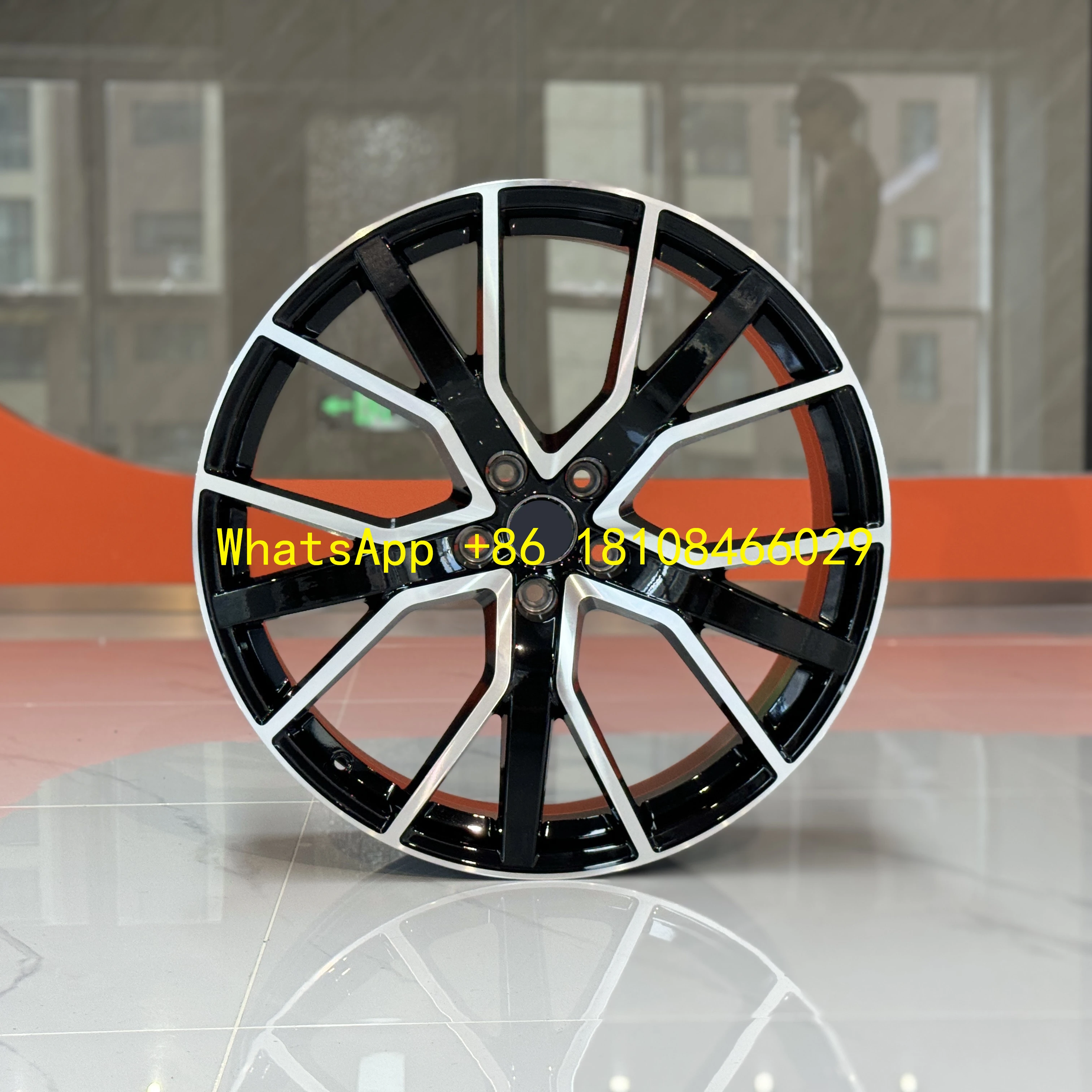 

Custom 18" 19" 20" Forged Aluminium Alloy Passenger Car Wheels Five Spoke Design with Matte Black Finish New Condition