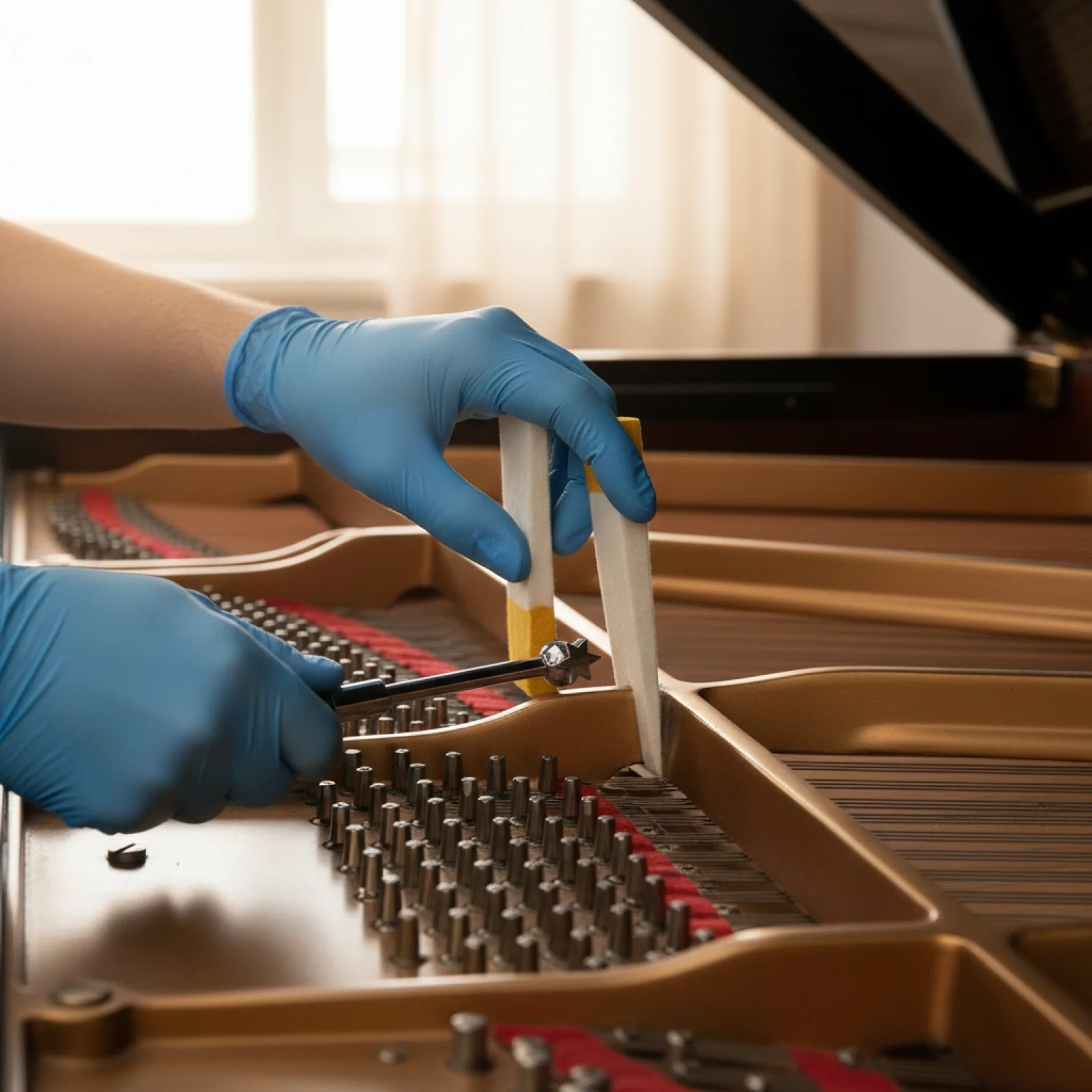 

3 шт. войлочные клиновидные заглушки для настройки пианино, сменные, многоразовые, для студентов, мастеров по настройке и начинающих.