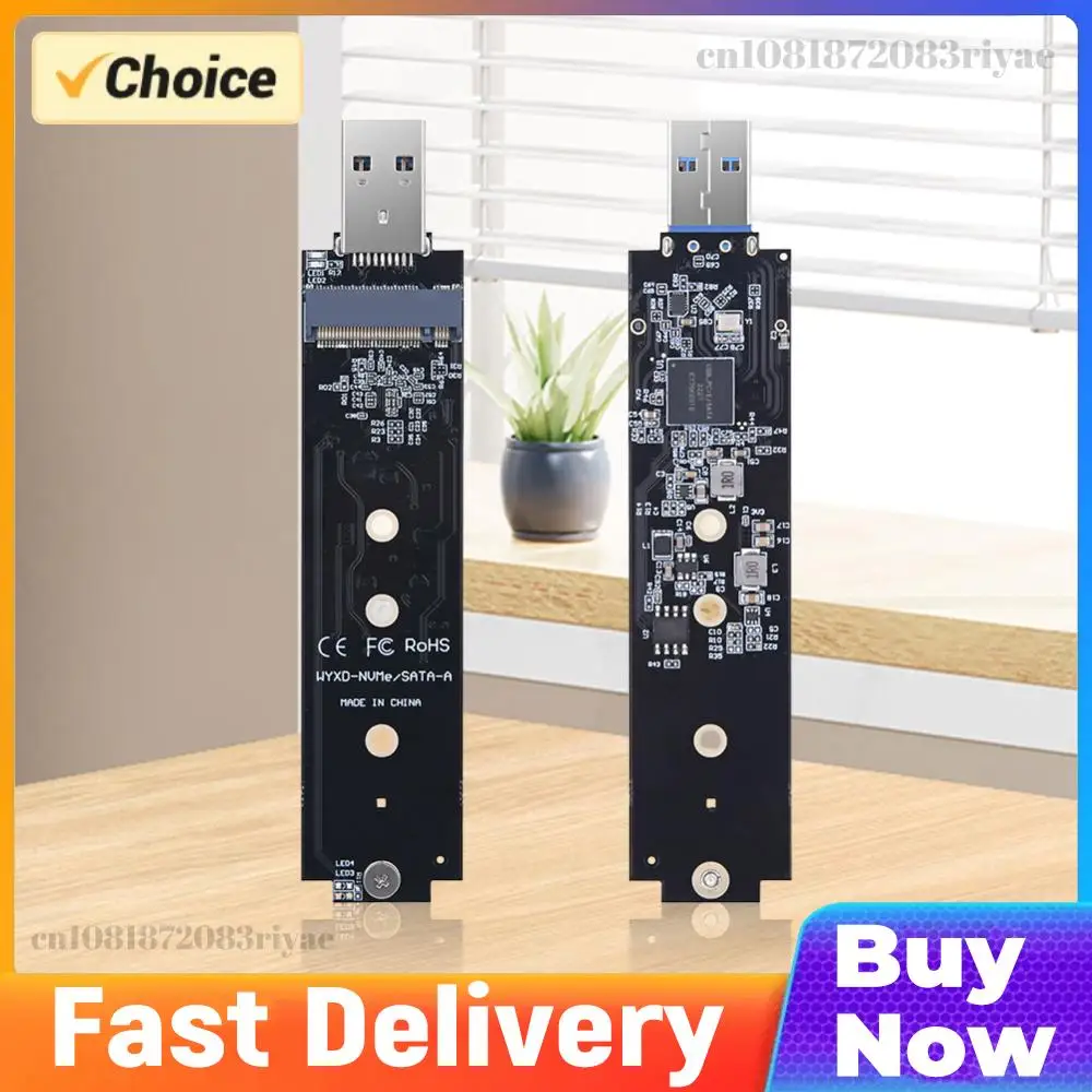 

M.2 NVME USB 3.1 Adapter 10Gbps M-Key M.2 NVME To USB Card Reader Max 2TB Dual Protocol NVMe SATA M2 SSD Board Support UASP TRIM