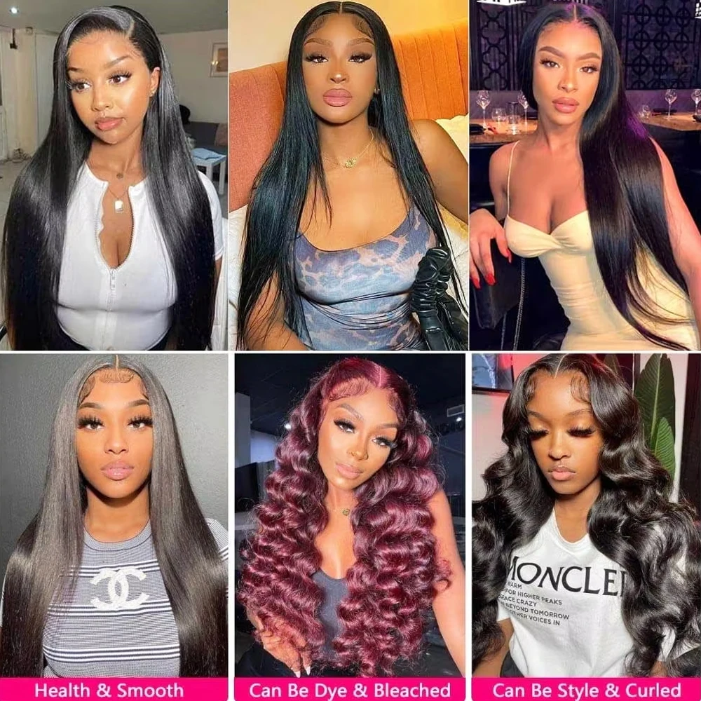Raw Human Hair Bundles Straight Brazilian 3 4 Bundles 28 30 Inch Virgin Remy Hair Extensions For Women Sew In Quick Weave Bundle image 6