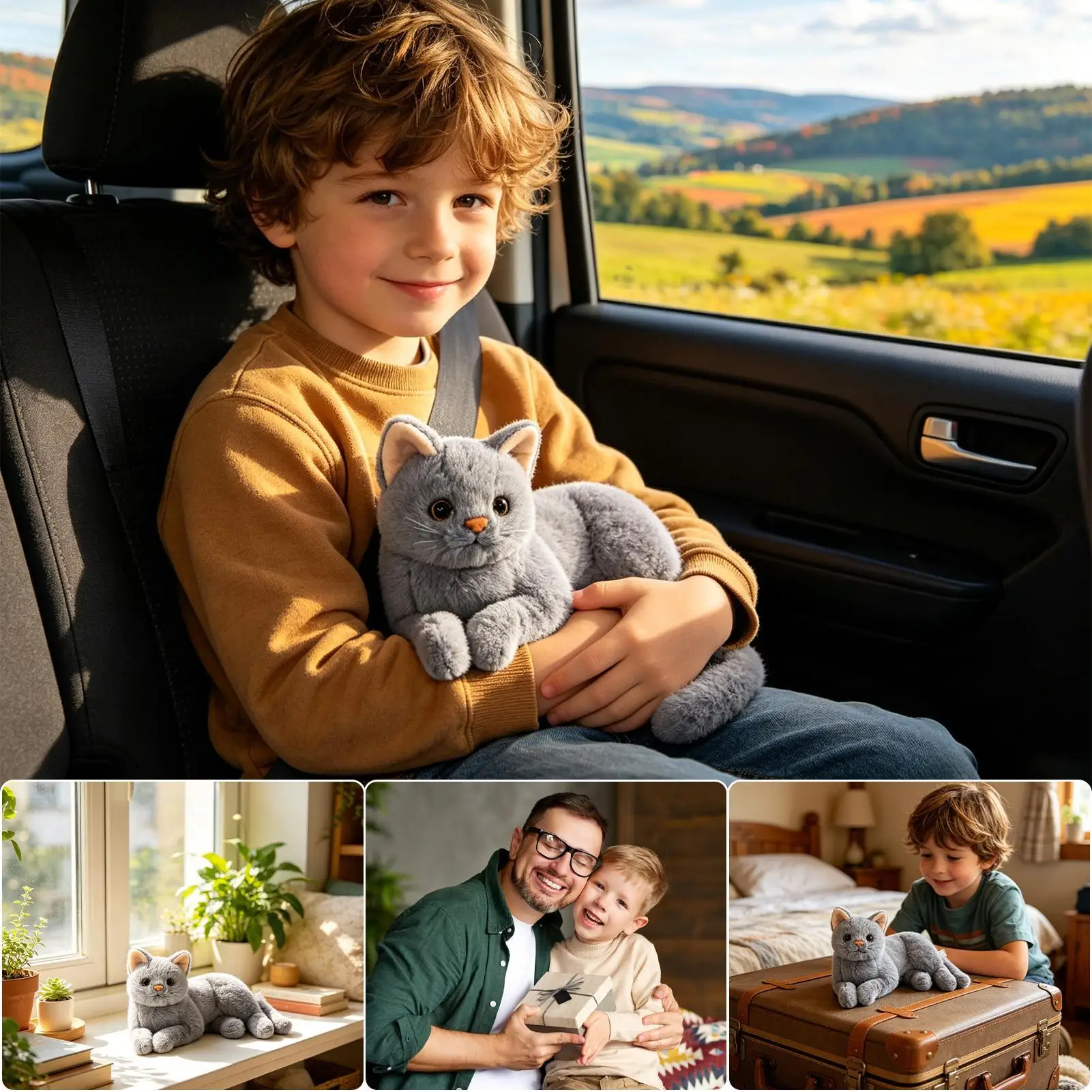 

Plush Cat 12inch Soft Realistic Toy Throw Pillows Girls Kitten Plush Stuffed Doll For Home Office Dorm Car Sofa Nursery Birthday