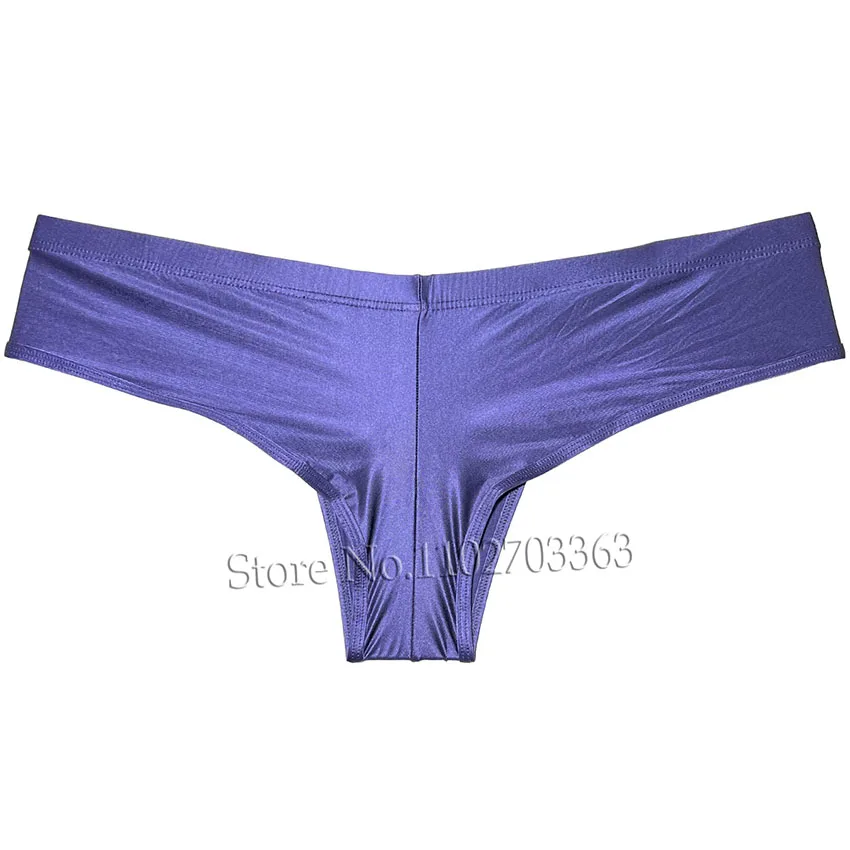 Man Shiny Silk Mini Bikini Briefs Underwear Enhance Bulge Pouch Panties Sexy Solid Underwear Bikini For Gentleman