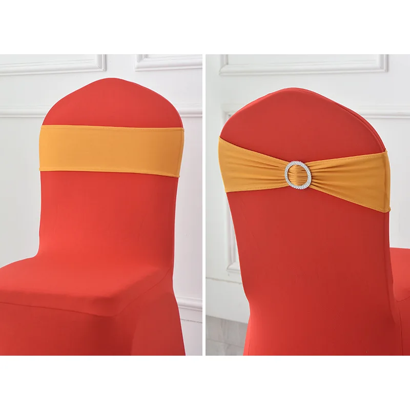 Chair Back Flower Bow Decoration Wedding Banquet Hotel Ribbon Wedding Decoration Strap  Cover