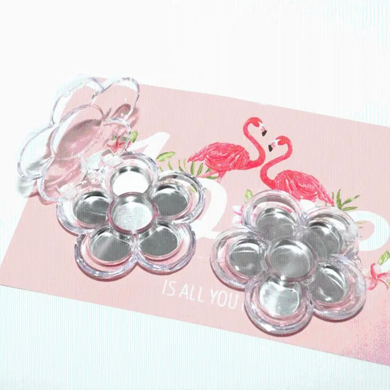 6 сеток в форме цветка сливы, пустые тени для век, прозрачный пластиковый чехол D, дропшиппинг