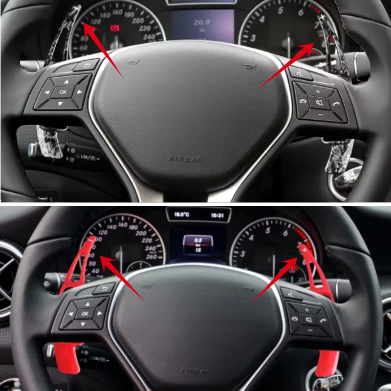 

Car Steering Wheel Paddle Shift Extension Shifters DSG For Mercedes Benz A B E M Class W176 W246 W212 W213 W166 GLK SLK
