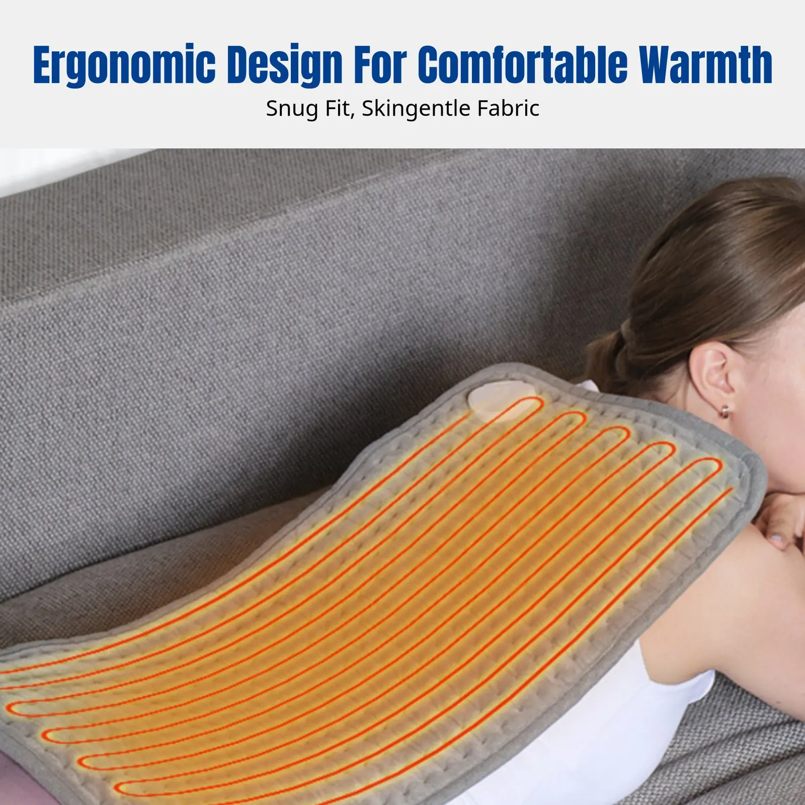 

Electric Heating Therapy Belt, Multi-Position Adjustable Timer, Soft Material, For Waist, Shoulder, Leg