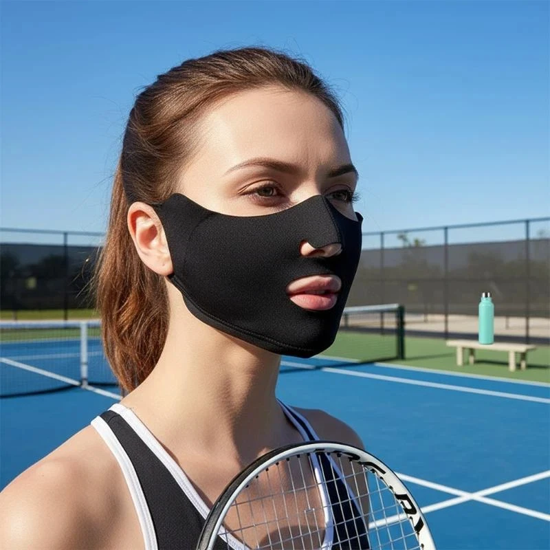 ★▲2PCS Ice Silk Mask Breathable UV Protection Reusable Sun Shield for Jogging Cycling Hiking and Travel