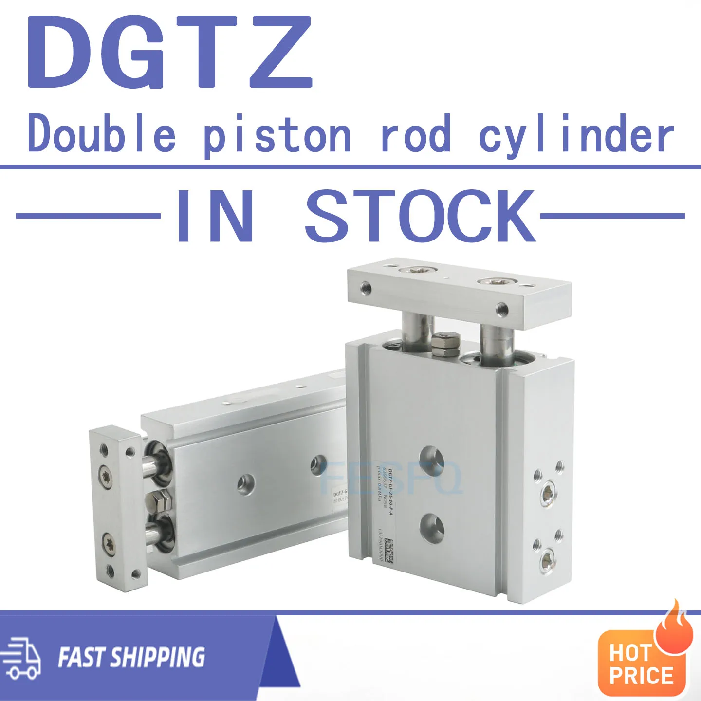 Double piston rod cylinder DGTZ-GF-6-10-P-A DGTZ-GF-6-20-30-40-50-P-A DGTZ-GF-10-10-P-A DGTZ-GF-10-20-30-40-50-60-80-P-A