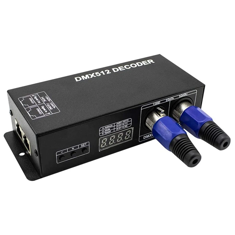 High Power LED Controller LED 512 Decoder Dimmer Driver DC12V-24V for LED Rgb Strip or Lights (3 Channel)-A22U