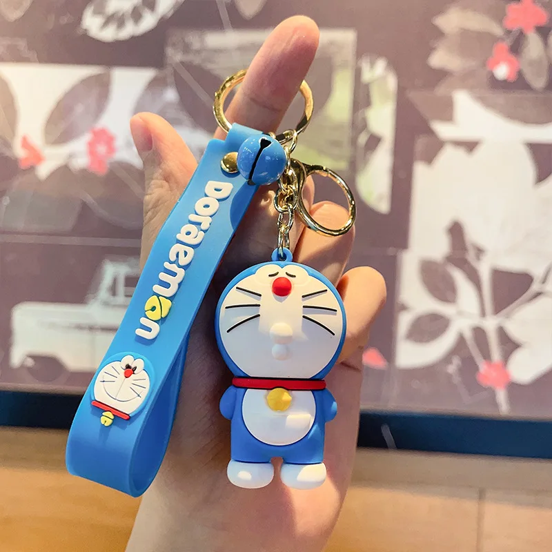Cartoon Doraemon Schlüsselanhänger – Niedliche Silikonfigur als Auto-Schlüsselring-Accessoire; Ideal für Paare, Rucksäcke oder als kleines Geschenk/Spielzeug – Detail 6