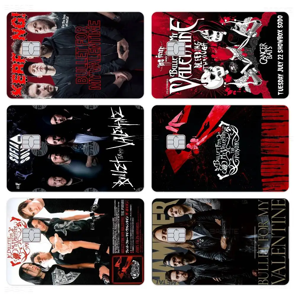 Singer Bullet For My Valentine Anmie Sticker Film Skin Cover For Credit Card Debit Bank Card Front