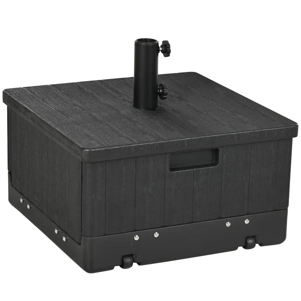 

3-in-1 Outdoor Umbrella Base, Coffee End Table, Planter Box with Drain Hole, 175 Lbs. Capacity Heavy Duty Fillable, Customized