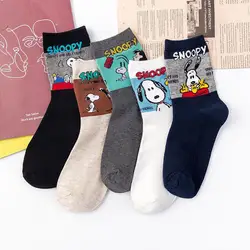 Kawaii Snoopy Cotton Socks Sports Socks Casual Mid Calf Stocking Anime Cartoon Fashion Birthday Gifts Girlfriend Gifts For Girls