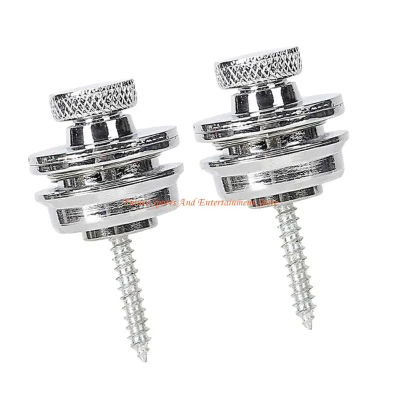 

C4DE Набор из 2 кнопок блокировки гитарного ремня, часть для обработки гитары без губ, металлическая текстура