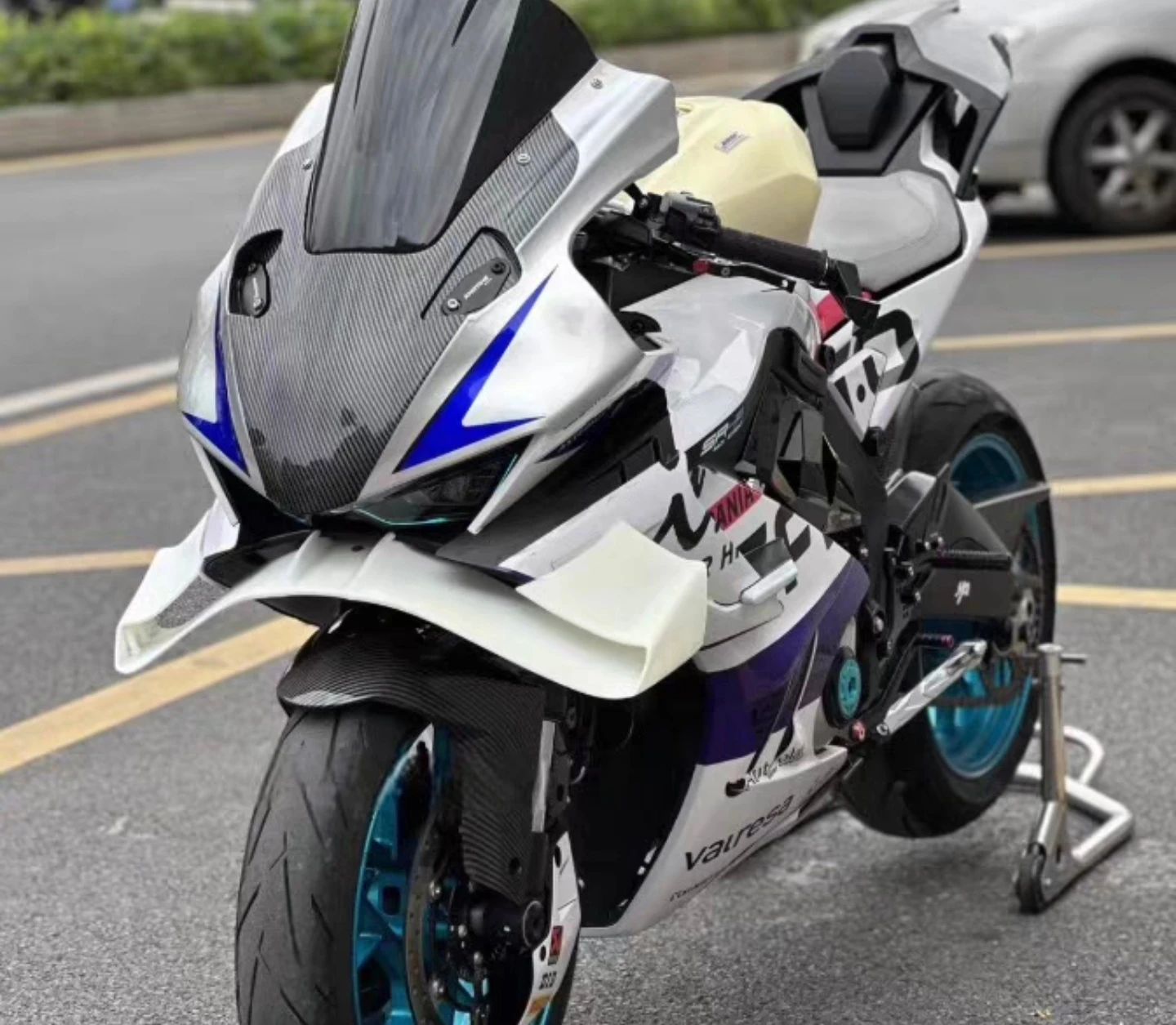 For CFMOTO 675SR modified competitive lower lip fixed wing large front lip undamaged straight upper side wing accessory