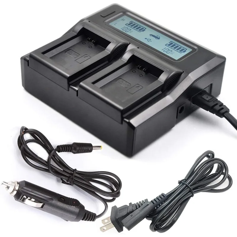 

LCD Dual Fast Battery Charger for Sony Alpha ILCE-3000, ILCE-3500, ILCE-5000, ILCE-5100, Full-Frame Digital SLR Camera