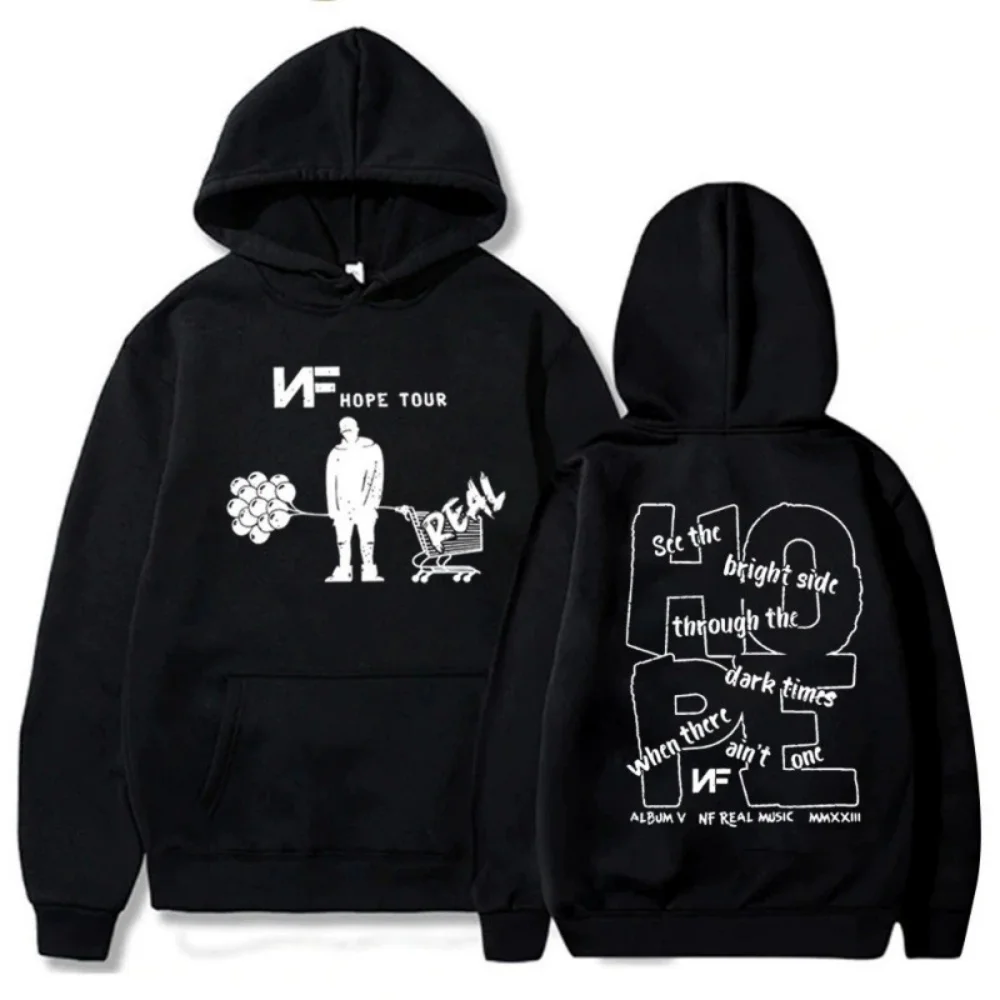 Hope Tour NF Music Print Hoodie, 2026 Unisex Spring Autumn Pullover Sweatshirt Loose Retro Casual Long Sleeve Tops For Men Women