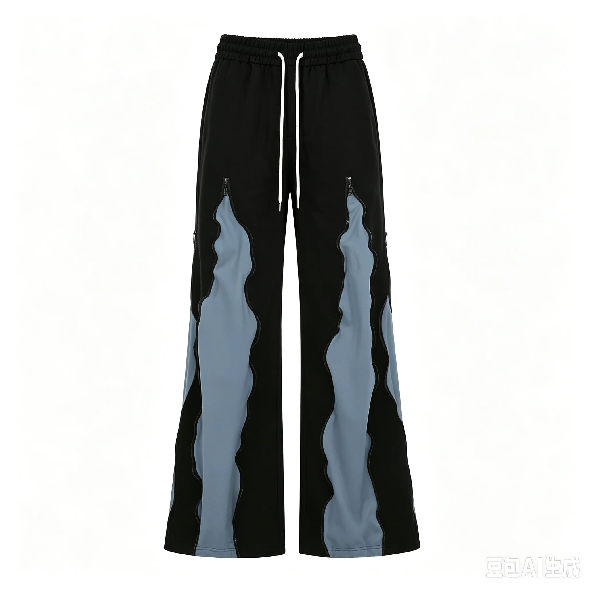 Men Women Hip Hop Straight Long Pants Red Black Splicing 3D Print Quick Dry Trousers Streetwear Casual Wide Leg Sport Pants view 3