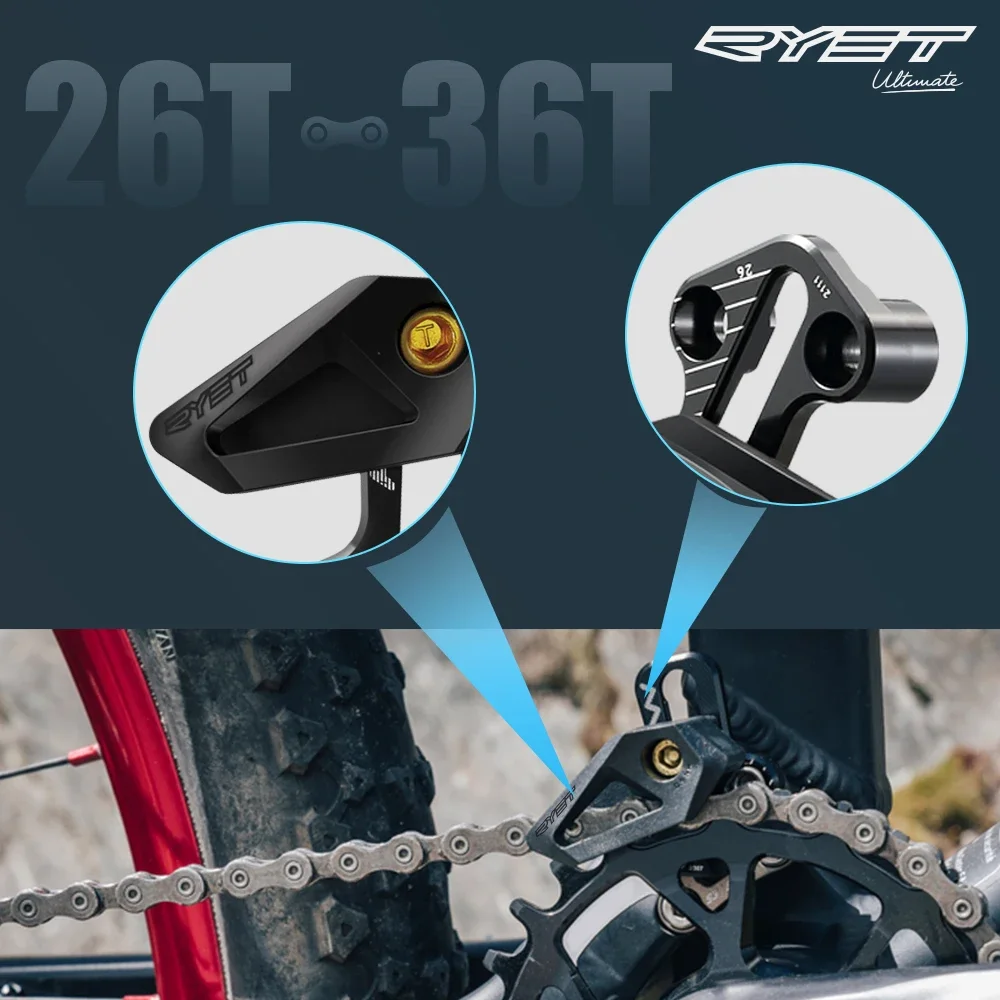 2022 RYET سلسلة الدراجة الجبلية MTB دليل E-نوع D-نوع جبل منخفض المباشر جبل سلسلة الحرس ل 1X محرك دراجة اكسسوارات #3