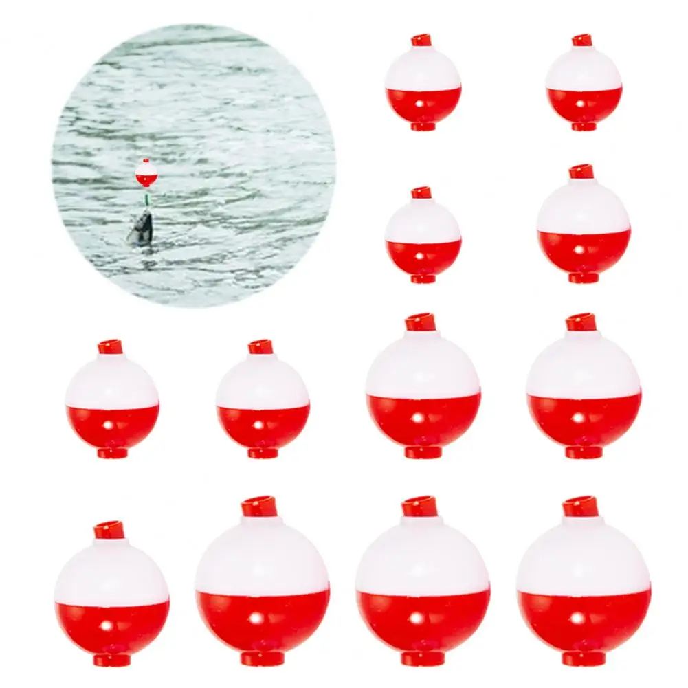 Plastic Fishing Buoys Fishing Floats 12pcs Lightweight Fishing Floats Set with High Visibility White Buoyancy for Freshwater