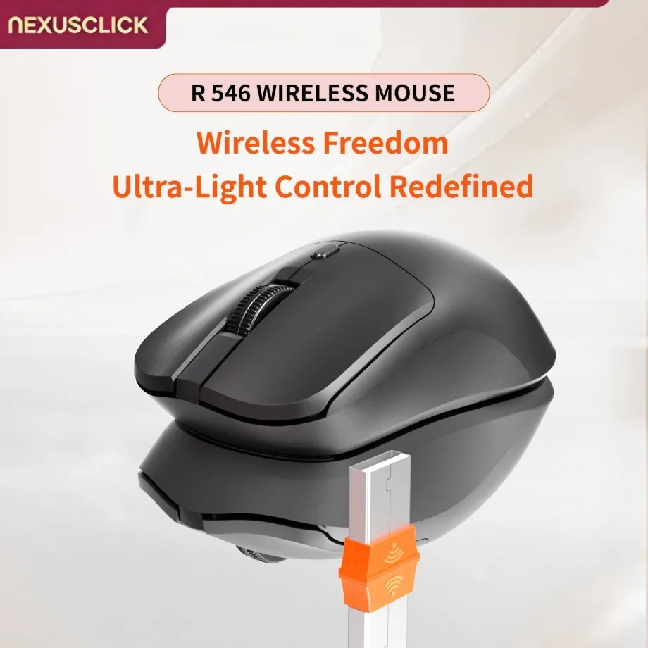NexusClick 2.4G Wireless Silent Mouse,Affordable&Durable,3-DPI,Power Saving,55g Lightweight,Plug and Play for Office Travel Home