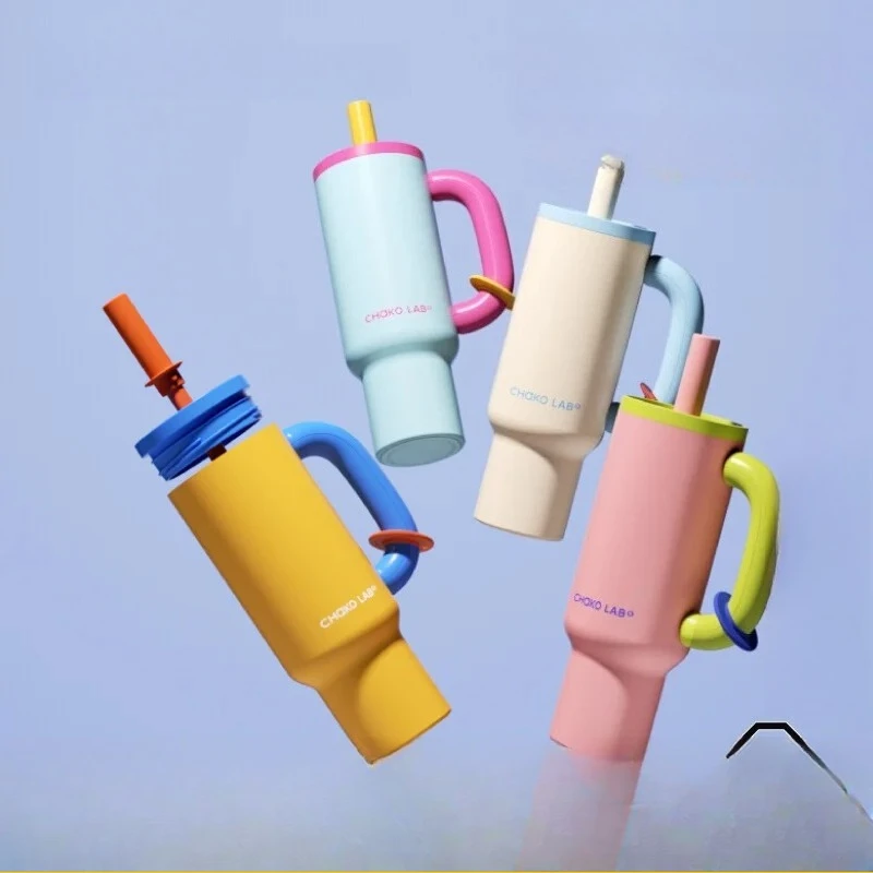 

1050ml Cup by Chakolab Vacuum Insulated Stainless Steel Mug with Straw Keeps Coffee Hot/Ice Cold for Men/Women on-the-Go