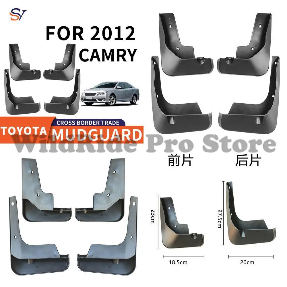 

Front and Rear Mud Flaps for 2012-2014 Toyota Camry Easy Installation PP Rubber Protection Fender Liners