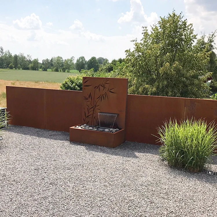 New Art Design Garden Home Decor Corten Water Fountain, Solar Water Fountain Fontaine Corten