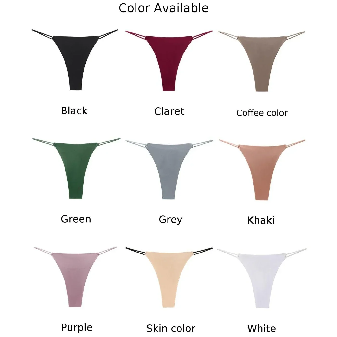 Women Sexy Thong G-String Panty High Elastic Underwear High Cut Notrace Minis Lingerie T-Back Underpants For Female