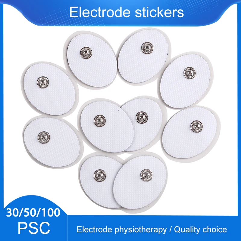 

30/50/100pcs Mini Button Electrode Pads for Tens Acupuncture Adhesive Gel Massager Pulse Low Frequency Massager Electrode Stick