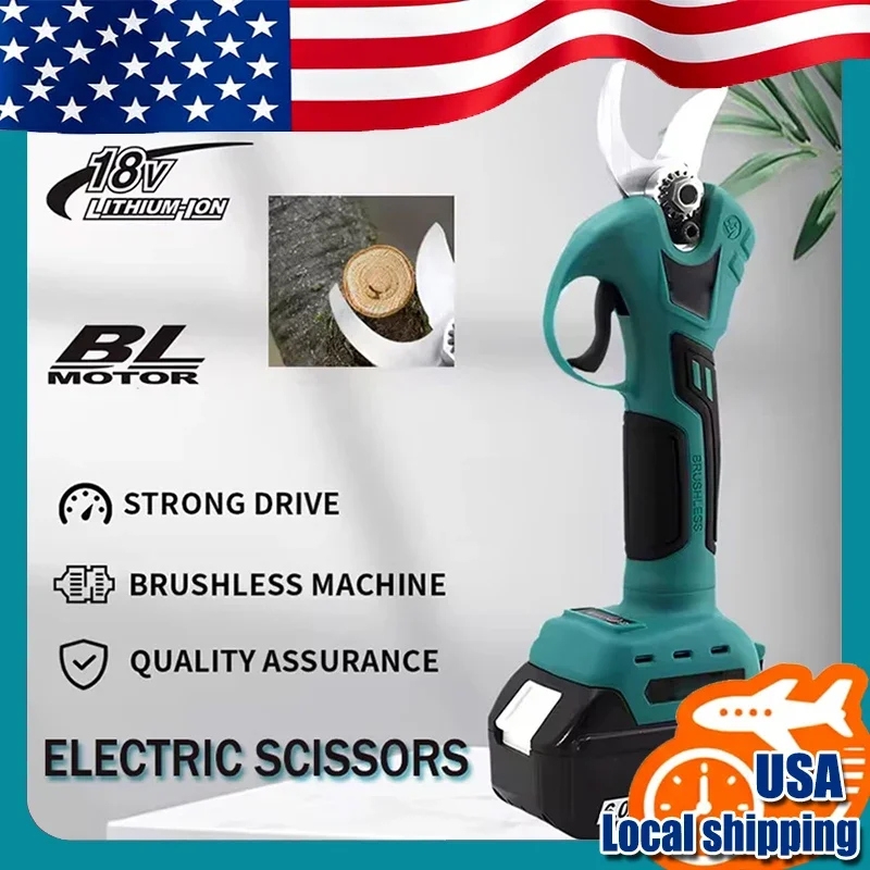 

Бесщеточный электрический секатор Makita, 4 передачи, беспроводной ручной секатор для обрезки садовых кустарников, ветвей деревьев, резак для батареи 18 В