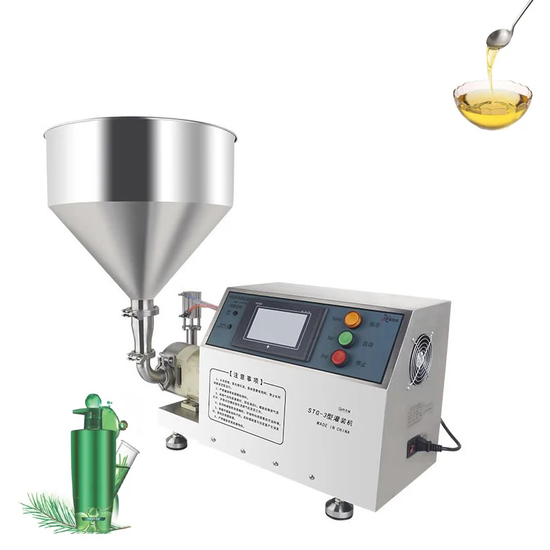 هوائي أحمر الشفاه لوشن التجميل العسل الدوار مضخة سطح المكتب آلة تعبئة شبه أوتوماتيكية