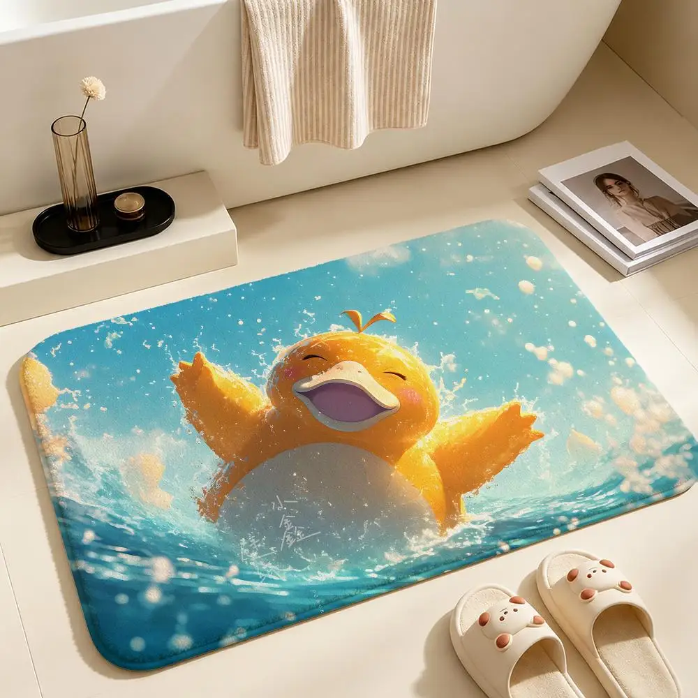 IP-PsyduckS Floor Mat Soft Non-Slip Bath Mat, Bedside Carpet, Absorbent Doormat for Home