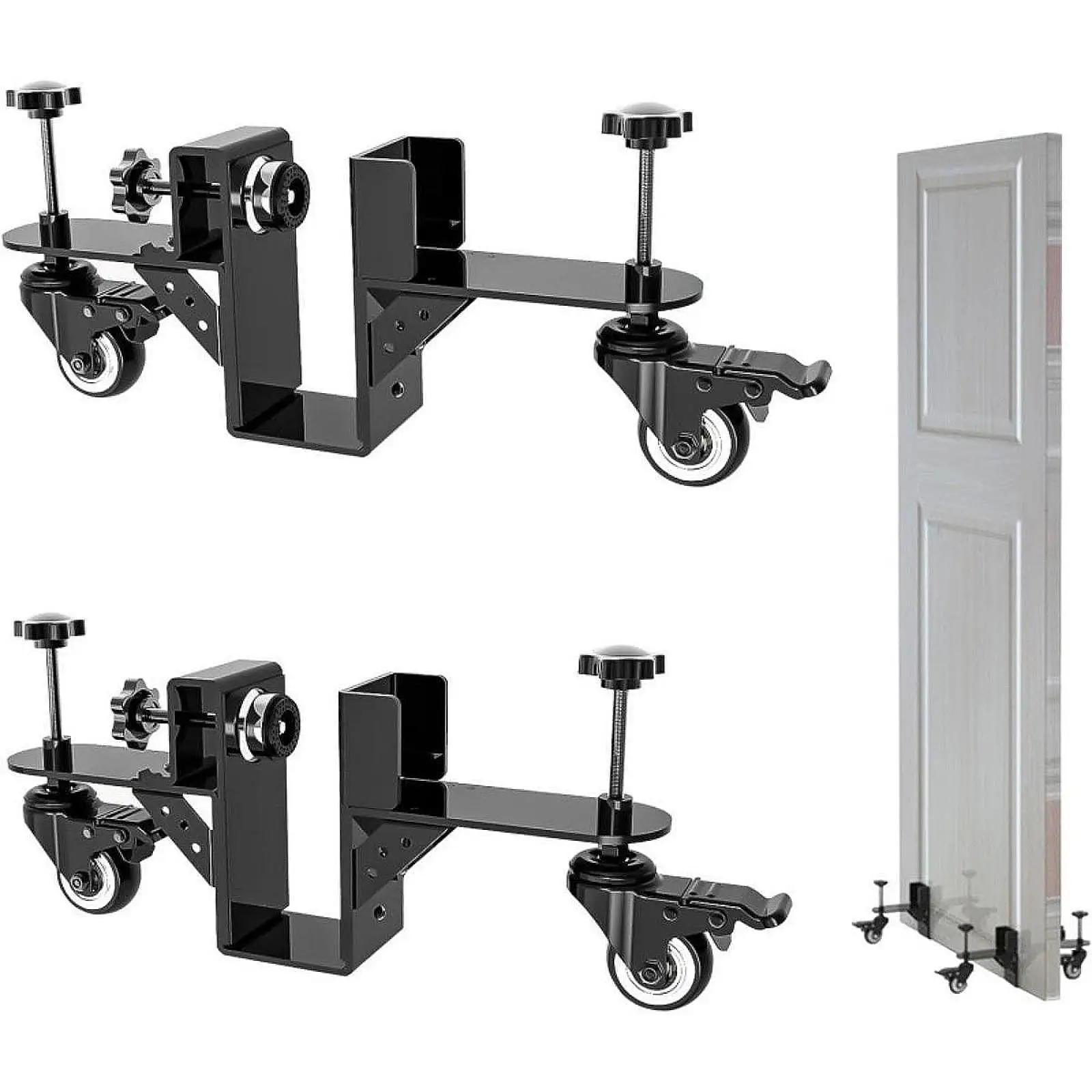 Immagine 5: Kit di installazione porte a 2 pezzi per uso commerciale e residenziale, per porte frontali preassemblate da 1 a 2-3/8 pollici, porte a granaio e porte a battente