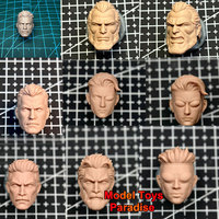 Unpainted 1/12 Men Soldier The Immortal Invincible Head Carving Super Hero White Model Head Fit 6inch Action Figure Body