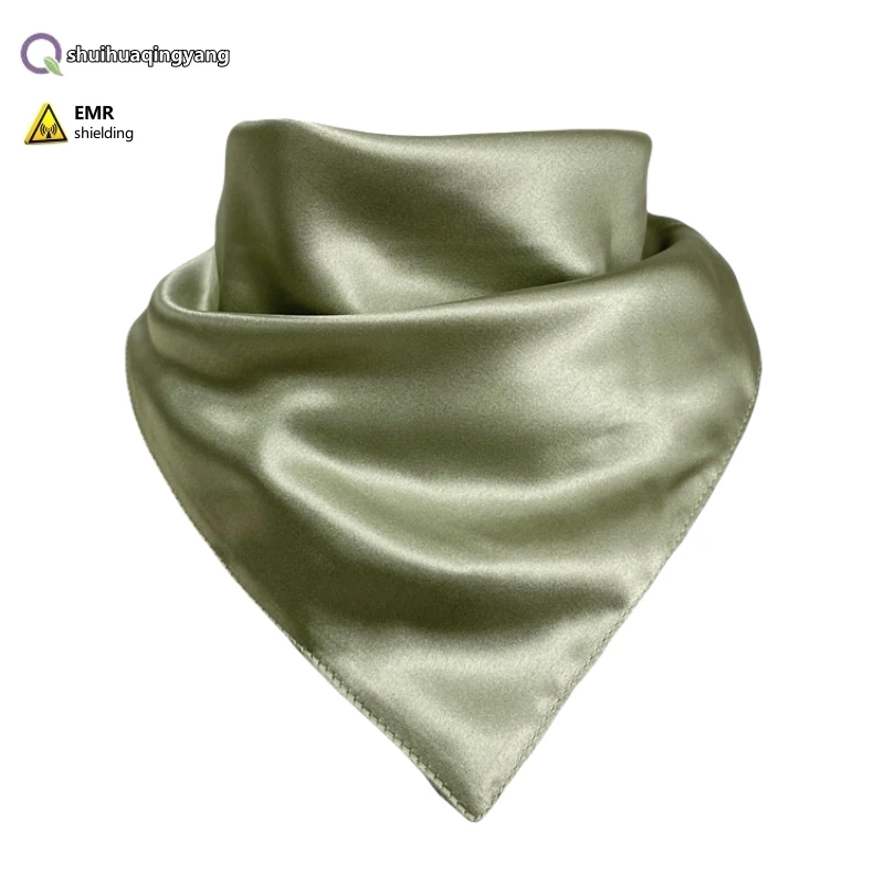 Electromagnetic radiation protective single-layer/double-layer 100% silver fiber scarf Phone, computer EMF shielding scarf